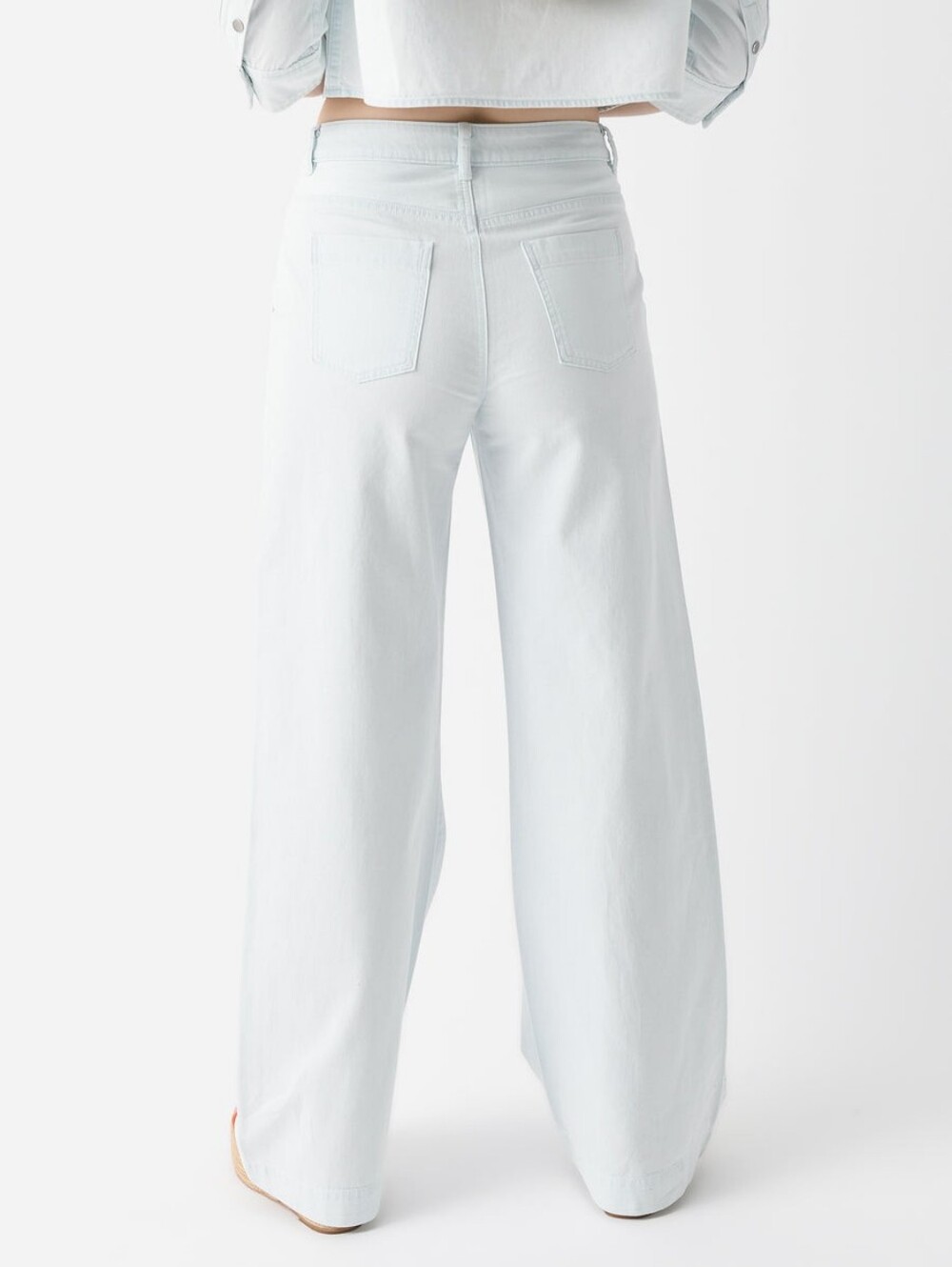 VINCE Cotton Wash Wide Leg Jeans Pants Trousers Sz 30 Light Denim Celestine